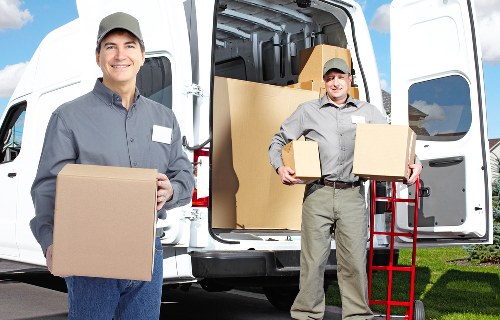 Efficient removalists packing items for a move